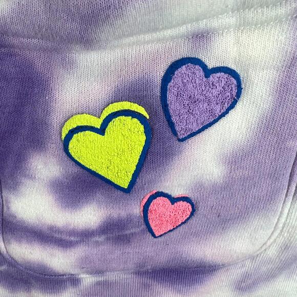 Roller Rabbit Hearts Tie Dye Sweatpants Lavender Purple Womens Size S Hearts EC - Picture 4 of 9